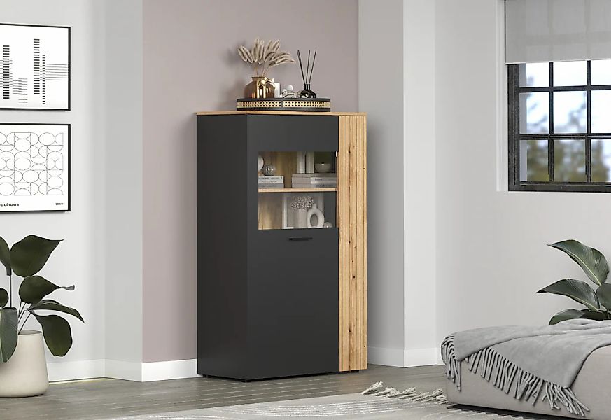 INOSIGN Highboard "Estepona" 1 Stk. tlg. Highboard mit 2 Türen - (B/T/H) 90 günstig online kaufen