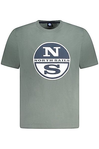 North Sails T-Shirt Herren T-Shirt Grün mit Aufdruck und Rundhals - günstig online kaufen