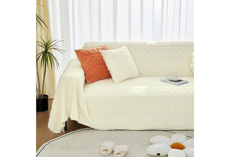 Jibenhome Sofahusse Jacquard Plüsch-Sofabezug Sofadecke,Couchschutz,Babydec günstig online kaufen