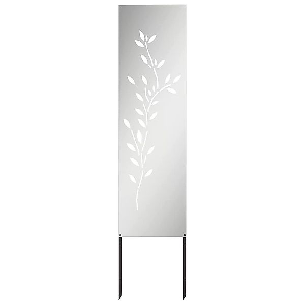 vidaXL Wandbild Garten Sichtschutz-Leinwand Silber 32 günstig online kaufen