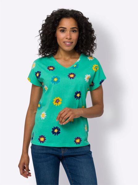 Classic Basics Kurzarmshirt "V-Shirt" 1 Stk. tlg. günstig online kaufen