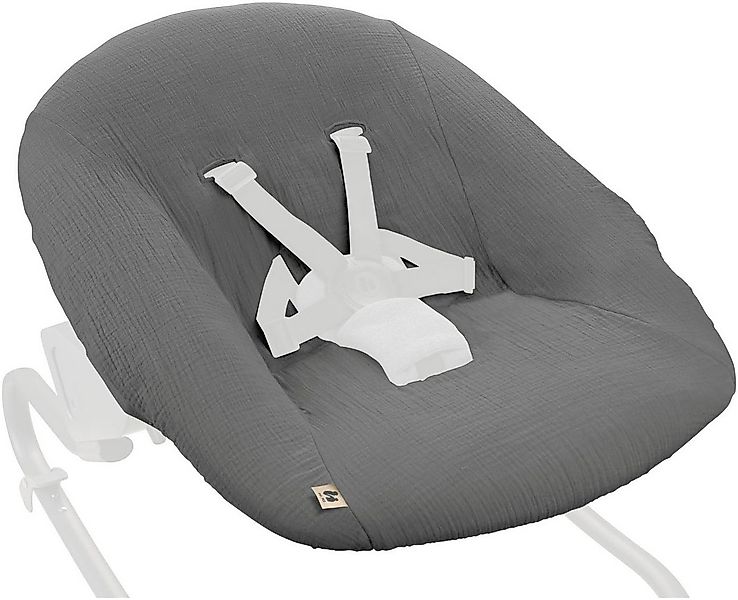 Hauck Babywippe Baby Bouncer Cover Muslin Dark Grey, Schonbezug für Babywip günstig online kaufen