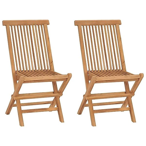 vidaXL Klappbare Gartenstühle 2 Stk Massivholz Teak 41993 günstig online kaufen