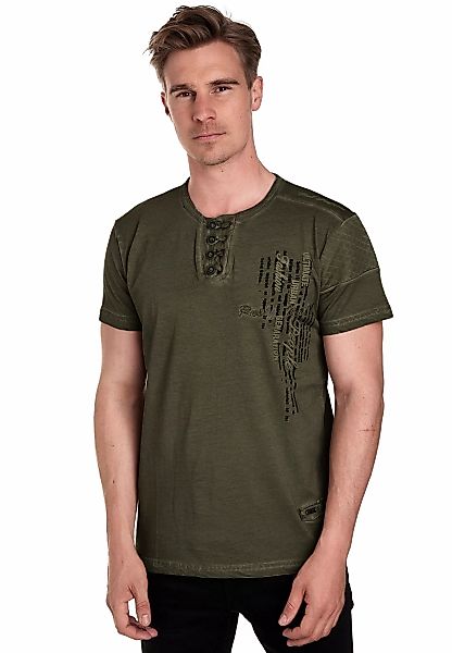 Rusty Neal T-Shirt, mit schicker Knopfleiste günstig online kaufen