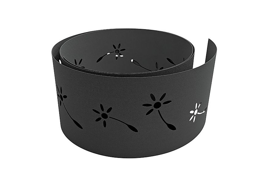 zaunzu Sichtschutzstreifen Premium Dekor Pusteblume Lasermuster Anthrazit 2 günstig online kaufen