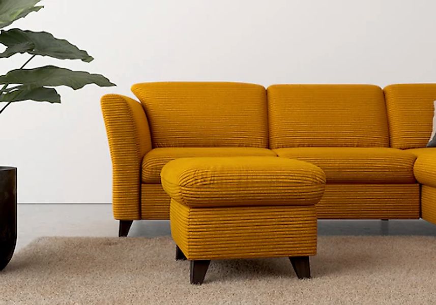Home affaire Polsterhocker "Trelleborg", Cord-Bezug, mit Staufach, inkl. Fe günstig online kaufen