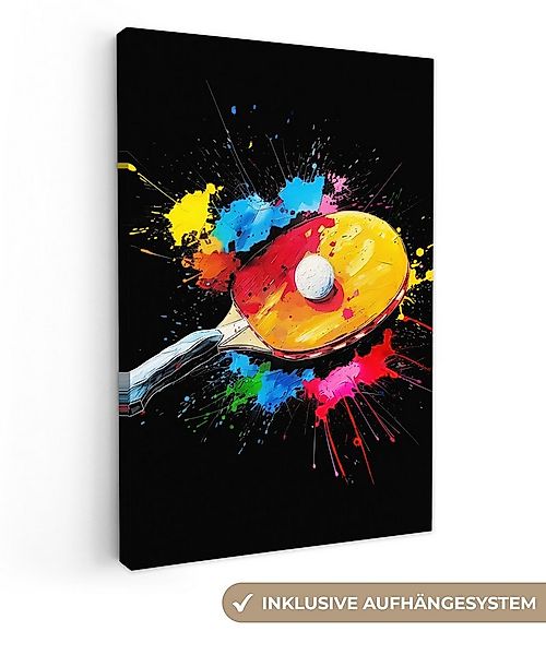 OneMillionCanvasses® Leinwandbild Graffiti - Sport - Tischtennis - Farbe, F günstig online kaufen