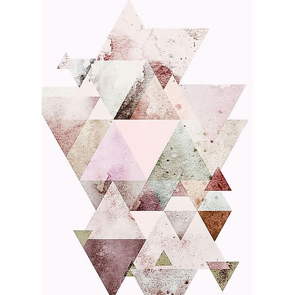 Komar Poster Triangles Red Abstrakt B/L: ca. 50x70 cm günstig online kaufen