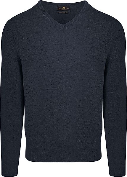 Steppin' Out Pullover V-Ausschnitt Merinowolle Navy - Größe L günstig online kaufen