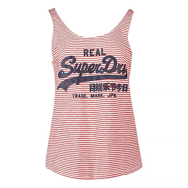 Superdry Vintage Logo Stripe Classic Ärmelloses T-shirt S Ecru Slub Stripe günstig online kaufen