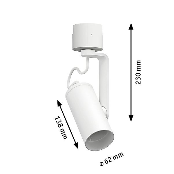 Paulmann Schienensystem-Leuchten »URail Schienenspot Apol II Einzelspot E27 günstig online kaufen