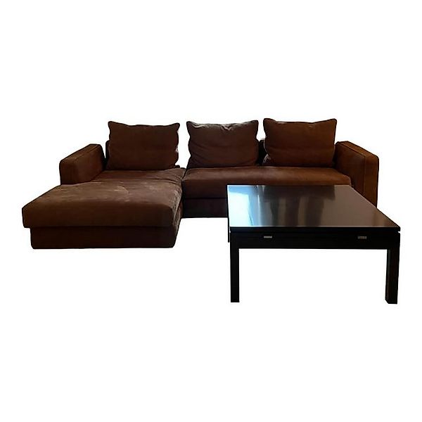 Cierre Wohnlandschaft Wohnlandschaft Leder Nabuk 20 Marrone Fuß Chrom günstig online kaufen