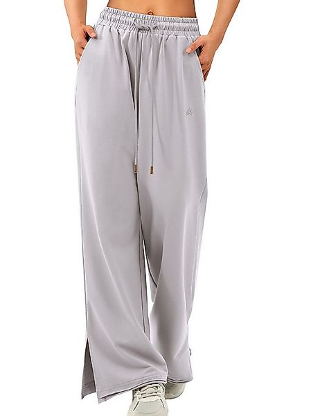 Beluring Sporthose Damen Sporthose mit Schlitz – Hellgrau,dehnbar & stylisc günstig online kaufen