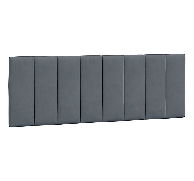 vidaXL Kopfteil, Bett Kopfteil-Kissen Dunkelgrau 140 cm Samt günstig online kaufen