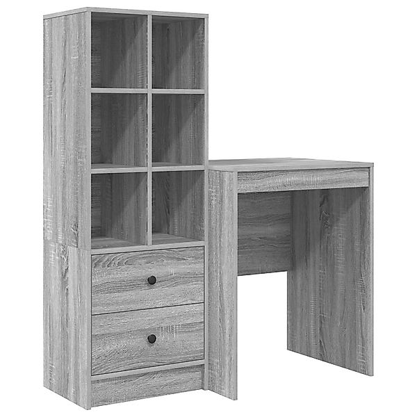 vidaXL Sideboard Schreibtisch mit Stauraum Grauer günstig online kaufen