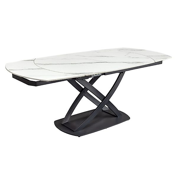 riess-ambiente Esstisch INCEPTION 130-190cm weiß/schwarz · ovaler günstig online kaufen