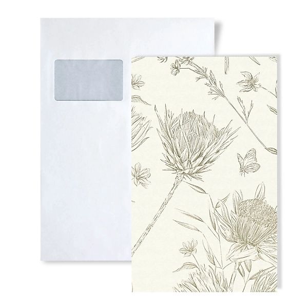 PROFHOME 1 MUSTERSTÜCK S-394273-GU DIN A4 MUSTER der Floralen Tapete günstig online kaufen