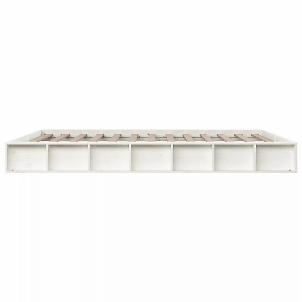 vidaXL Massivholzbett Weiß 140x200 cm1280189 günstig online kaufen