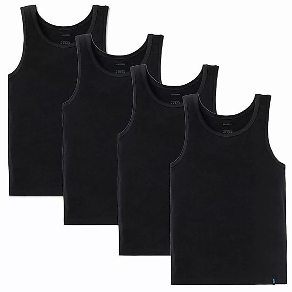 SCHIESSER Herren Unterhemd 4 PACK - Shirt ohne Arme, Tanktop, Single Jersey günstig online kaufen