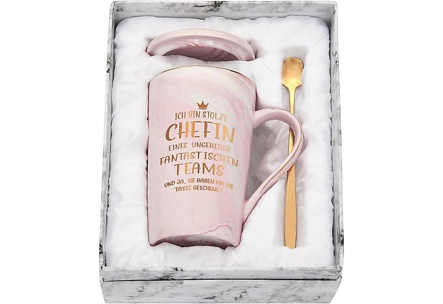LuxusKollektion Badaccessoire-Set Kaffeetasse Keramik Spruch Chefin Geschen günstig online kaufen
