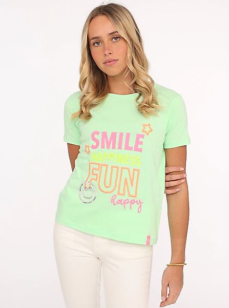 Zwillingsherz T-Shirt "Smile Happiness Fun" mit günstig online kaufen