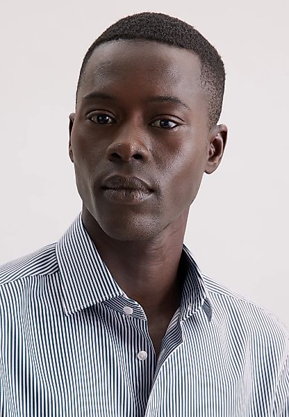 seidensticker Businesshemd "Schwarze Rose" Slim 1/1 Kentkragen Gestreift günstig online kaufen