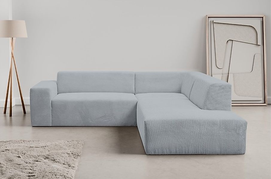 WERK2 Ecksofa »Zeus-M, tolles Sofa mit schönen Details, L-Form« Curvy Trend günstig online kaufen