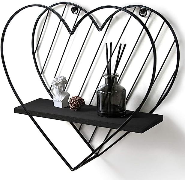 Holz Lichter Wandregal Herz Wandregal Holz günstig online kaufen