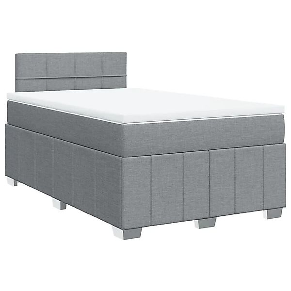vidaXL Boxspringbett mit Matratze Hellgrau 120x190 cm Stoff 3289307 günstig online kaufen