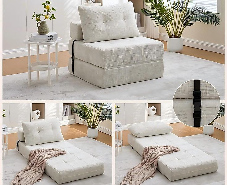 LVHOM Schlafsofa Einzel-Klappsofa mit Kissen & Rückenlehne, tragbar, Schlaf günstig online kaufen
