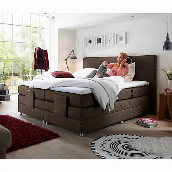 Lomadox Boxspringbett MANAUS-09, Doppelbett 180x200 cm elektrisch verstellb günstig online kaufen