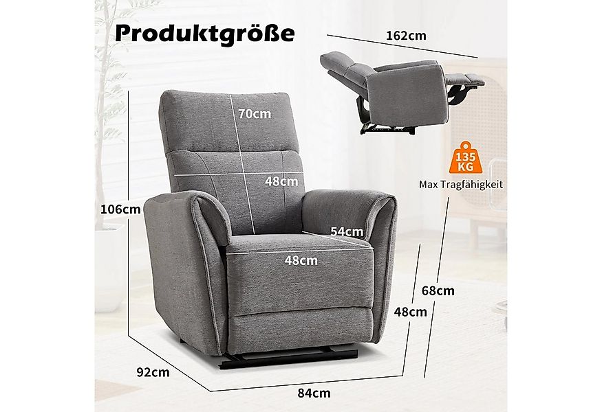 CANMOV Relaxsessel Massagesessel Manuell verstellbarer Fernsehsessel für Wo günstig online kaufen