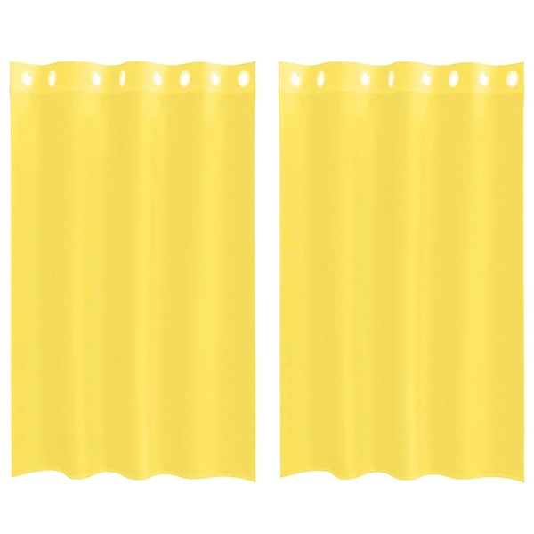 vidaXL Voile Vorhänge mit Ösen 2 Stk Gelb 4102132 günstig online kaufen