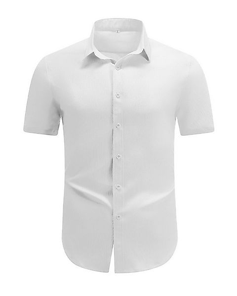Allthemen Kurzarmhemd Regular Fit leichtes Freizeithemd mit Strukturmuster günstig online kaufen