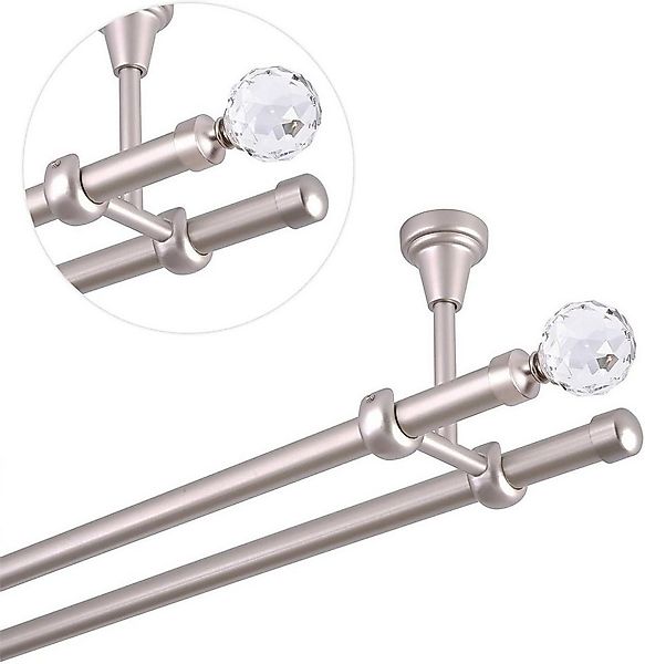 MDEKOR Gardinenstange, 2-läufig, kürzbar, Deckenmontage, Gardinenstange Vor günstig online kaufen