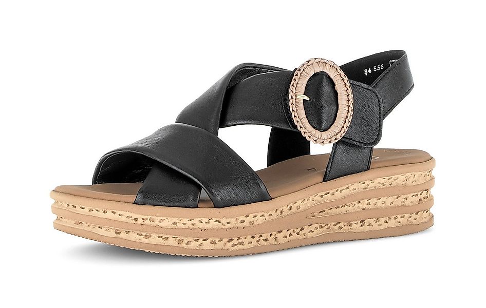 Gabor Keilsandalette Plateau, Riemchensandale, Sommerschuh mit Zierschnalle günstig online kaufen
