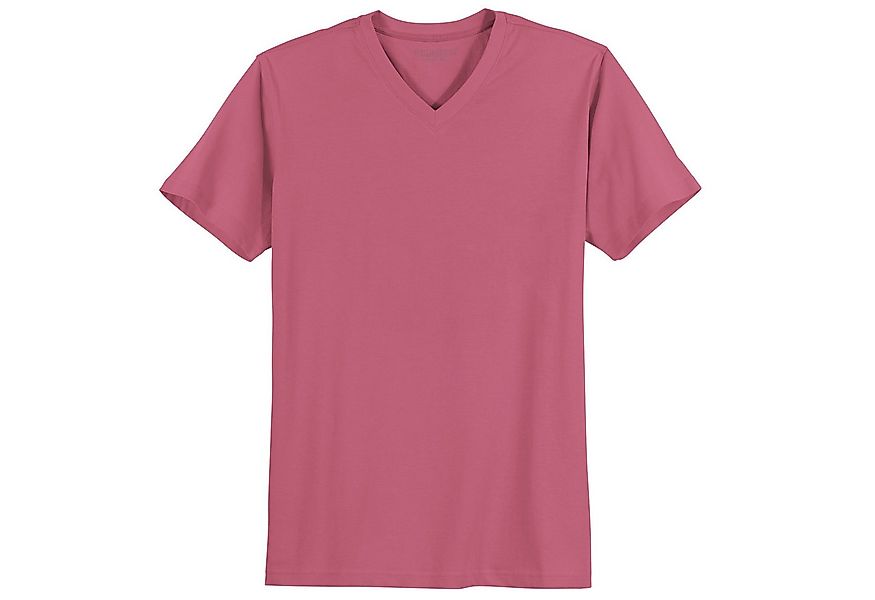 redfield V-Shirt Redfield V-Neck T-Shirt Übergröße dunkelrosa günstig online kaufen