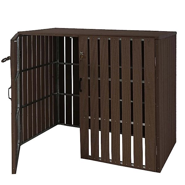 Proregal XL 2er-/4er-WPC-Mülltonnenverkleidung HxBxT 115x140x100 cm Metall günstig online kaufen