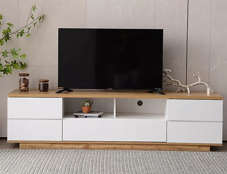 XDOVET TV-Schrank Moderner Farbblock-TV Kabinetts in weißer Ausführung TV-M günstig online kaufen