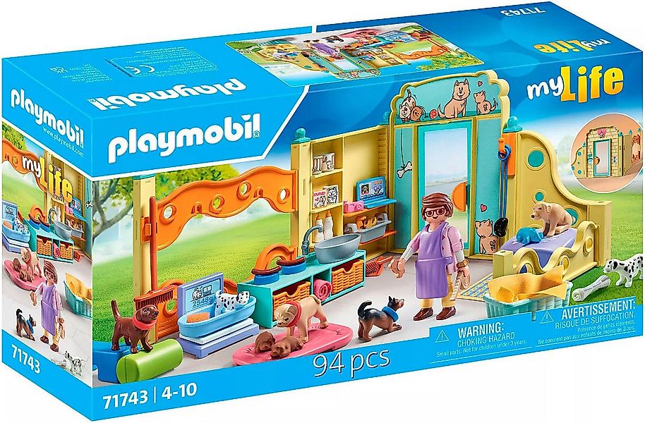 Playmobil® Welpenhaus (71743), Playmobil My Life Konstruktions-Spielset, (9 günstig online kaufen