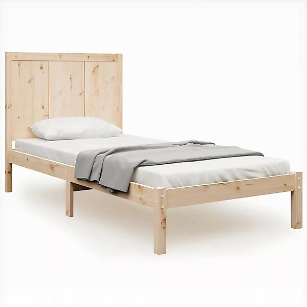 vidaXL Bett Massivholzbett ohne Matratze 75x190 cm Kiefernholz günstig online kaufen