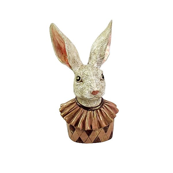Hasenbüste Heinzi - Osterdeko apricot/creme/gold – Hasenfigur günstig online kaufen