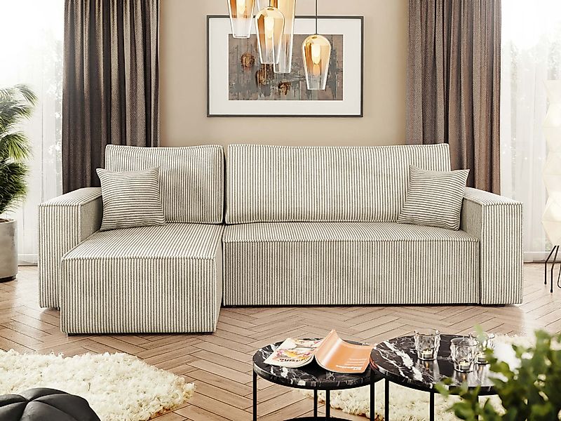 MIRJAN24 Ecksofa Karl Cord, mit Bettkasten günstig online kaufen