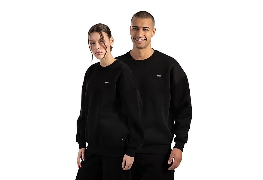 Smilodox Sweatshirt Unisex Riven, Oversize Fit Pulli mit Graviertem Metalll günstig online kaufen