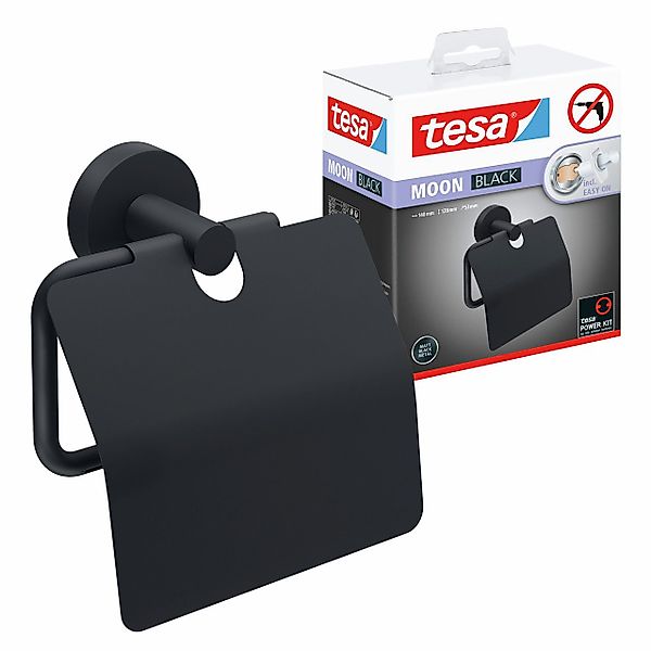 tesa Toilettenpapierhalter 1 x MOON BLACK günstig online kaufen