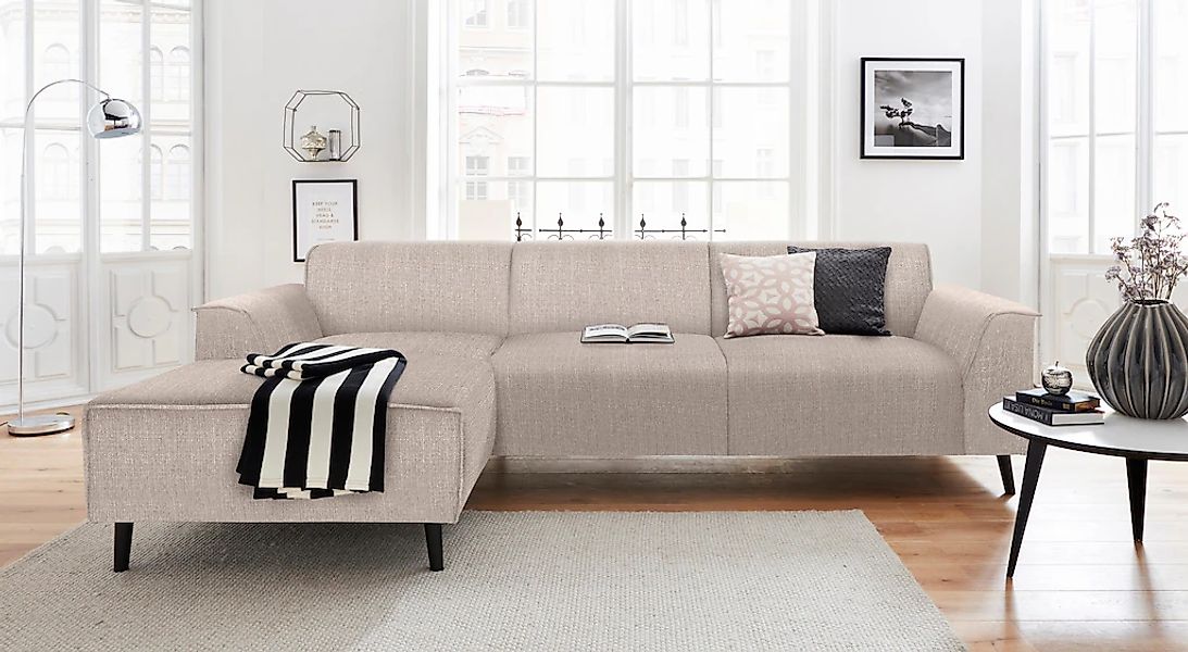 DOMO collection Ecksofa "Amora L-Form", mit Recamiere, inklusive komfortabl günstig online kaufen