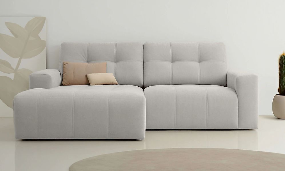 Home affaire Ecksofa "Turnon, Lounge-sofa, Breite 221 cm", Chenille, mit Kn günstig online kaufen
