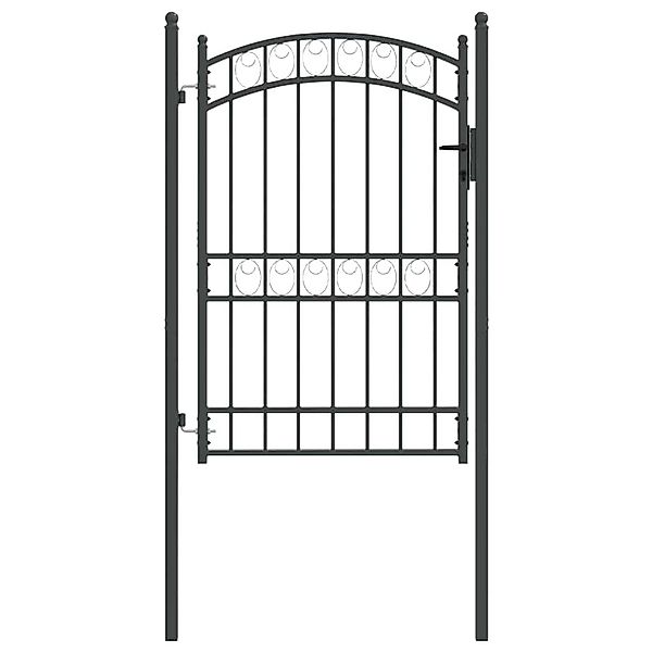 vidaXL Zauntor mit Schloss Grau 200 x 100 cm Pulverbeschichteter Stahl 4200 günstig online kaufen