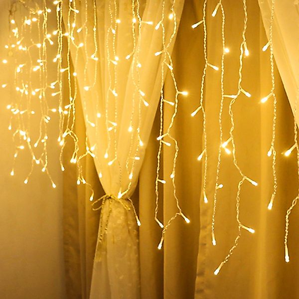 Rosnek LED-Lichtervorhang 3M, 96LEDs,12 Stränge, Wasserdicht, günstig online kaufen