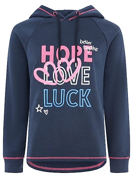 Zwillingsherz Hoodie Sweatshirt "Hope Love Luck" günstig online kaufen